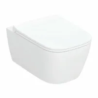 Set vas WC suspendat Geberit Smyle TurboFlush alb cu spalare verticala si capac softclose