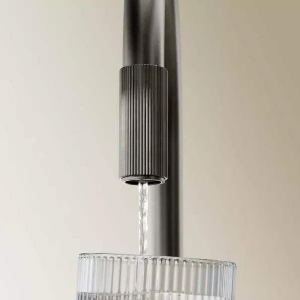 Baterie bucatarie grafit Omnires Switch cu 3 cai, pentru apa filtrata picture - 2