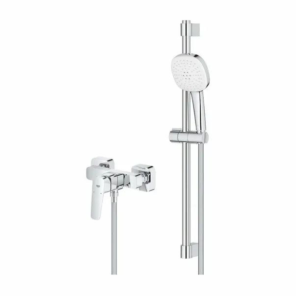 Baterie dus Grohe Cubeo finisaj crom lucios cu set de dus si para cu 2 functii picture - 3