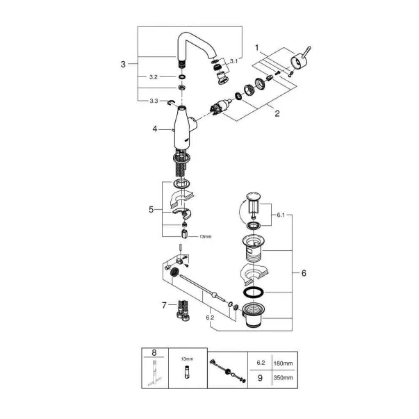Baterie lavoar Grohe Essence New L crom lucios picture - 3