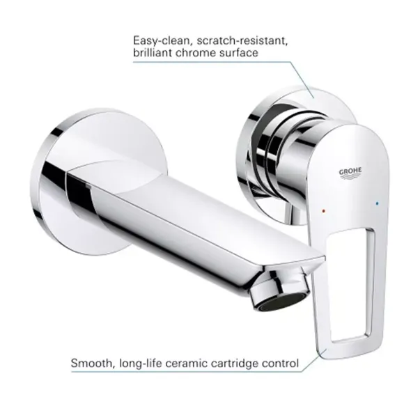 Baterie lavoar incastrata Grohe BauEdge crom cu corp incastrat inclus picture - 7