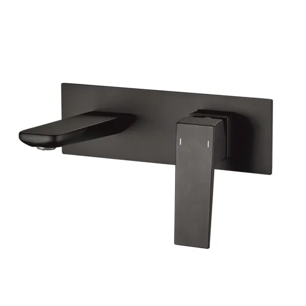 Baterie lavoar incastrata Inter Ceramic Elinor monocomanda negru mat cu corp ingropat picture - 2