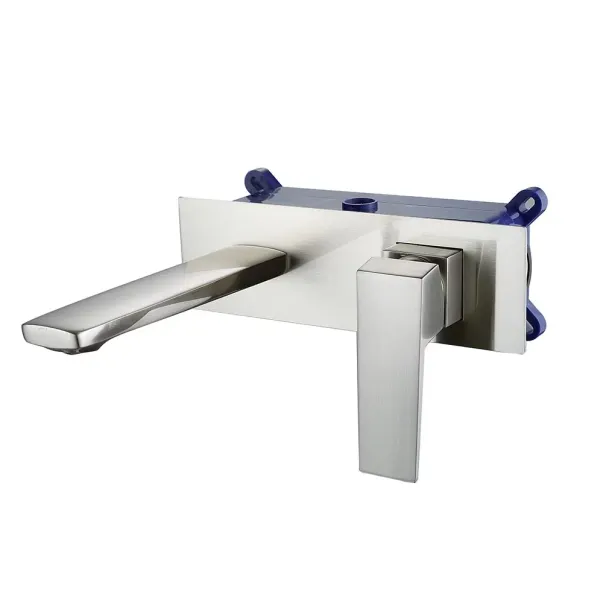 Baterie lavoar incastrata Inter Ceramic Elinor monocomanda nichel periat cu corp ingropat picture - 2