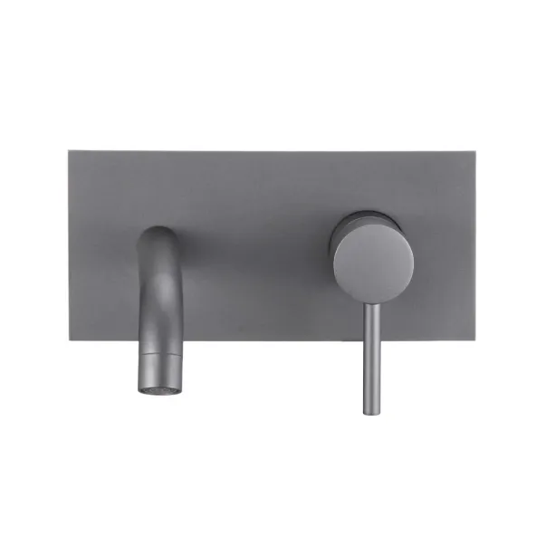 Baterie lavoar incastrata Inter Ceramic Rihanna monocomanda gri mat Gun Gray cu corp ingropat picture - 2