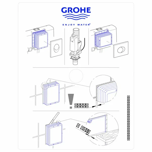 Burduf de vizitare pentru cadru incastrat Grohe Rapid SLX picture - 2