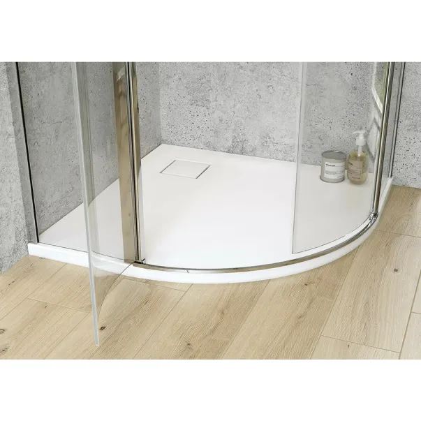 Cabina de dus semirotunda Cersanit Moduo cu 2 usi pivotante 80x80 crom picture - 6