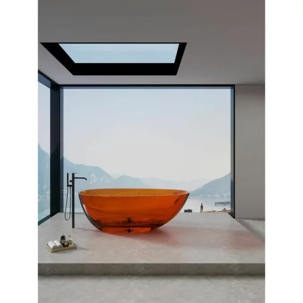Cada freestanding din rasina transparenta Rune Mond sunset 170x87 cm picture - 4
