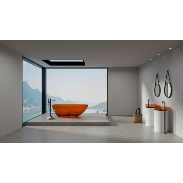 Cada freestanding din rasina transparenta Rune Mond sunset 170x87 cm picture - 6