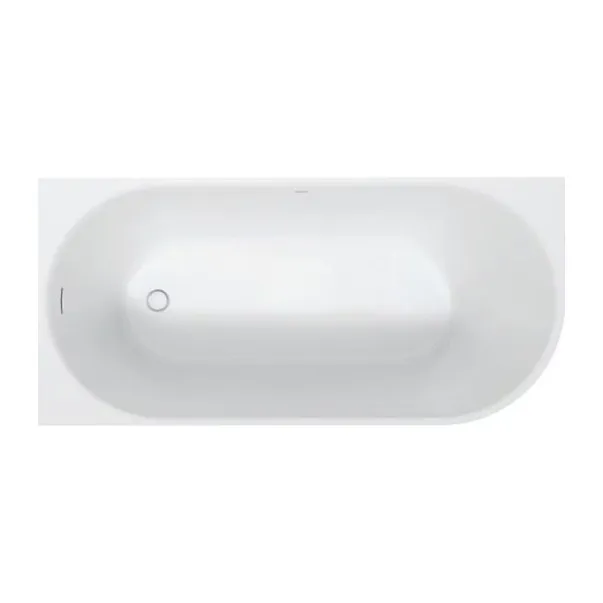 Cada freestanding Duravit DuraSenja 150x75 cm finisaj alb stanga lipita de perete, BTW picture - 2