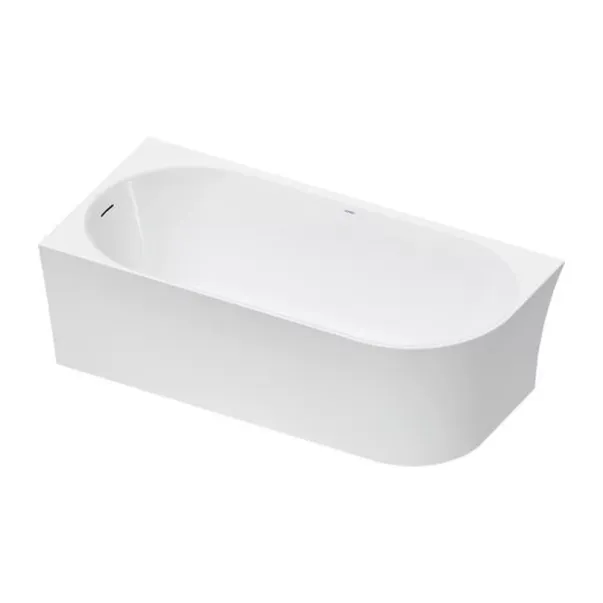 Cada freestanding Duravit DuraSenja 150x75 cm finisaj alb stanga lipita de perete, BTW picture - 3
