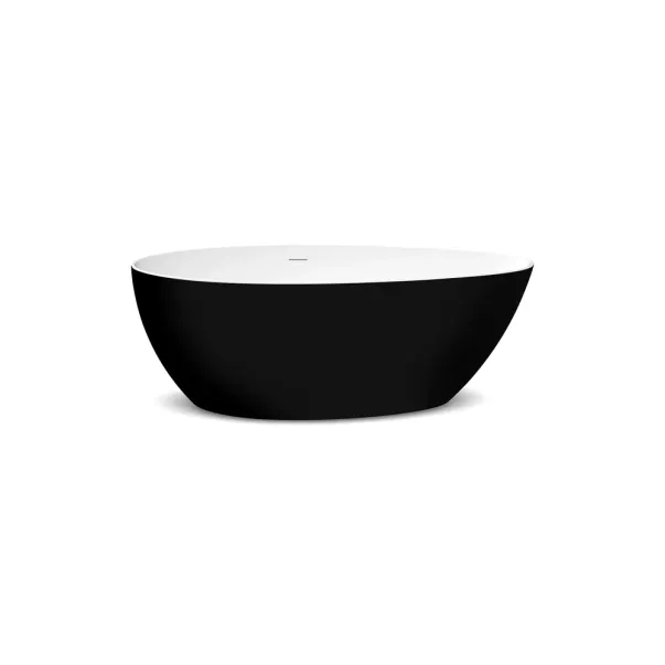 Cada freestanding Rune Agg alb-negru 160x82 cm picture - 4