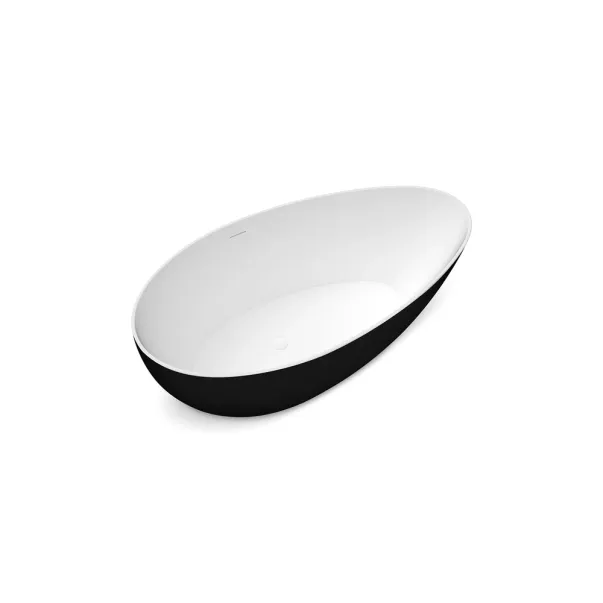 Cada freestanding Rune Agg alb-negru 160x82 cm picture - 5