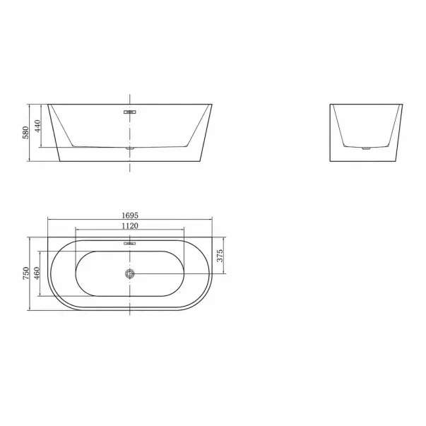 Cada freestanding Rune Birka 170 x 75 cm lipita de perete, BTW picture - 5
