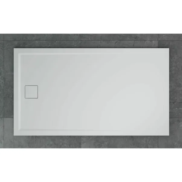Cadita de dus dreptunghiulara alb SanSwiss Livada W20A 80x100 cm slim picture - 2