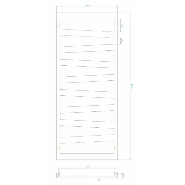 Calorifer de baie portprosop Rune Kalla 1200x500 mm alb lucios picture - 4