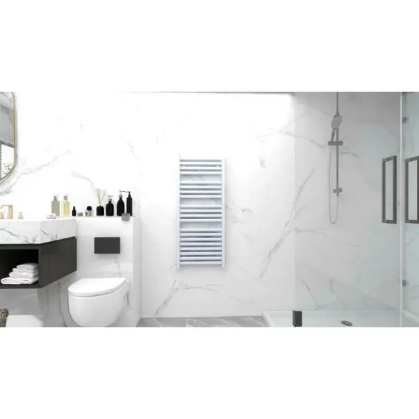 Calorifer de baie portprosop Rune Lykke 1200x500 mm alb lucios picture - 2