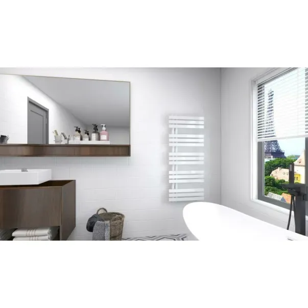 Calorifer de baie portprosop Rune Lysa Slim 1200x500 mm alb picture - 3