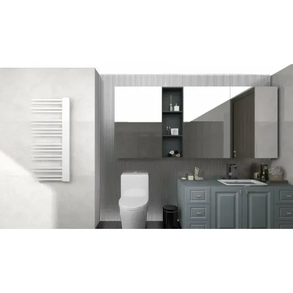Calorifer de baie portprosop Rune Nemi 1200x502 mm alb lucios picture - 3