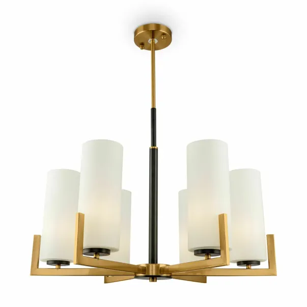 Candelabru Maytoni Fortano negru/alb 6 becuri picture - 2