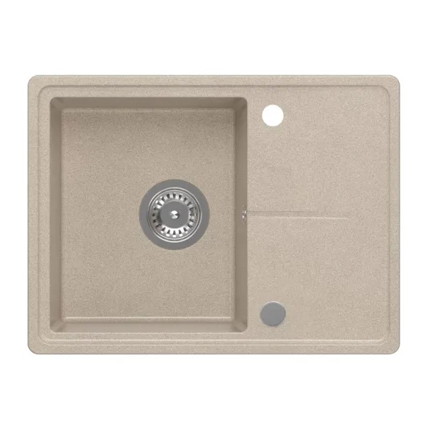 Chiuveta compozit incastrata Quadron Pop Tony 116 bej nisipiu 60x45 cm picture - 3