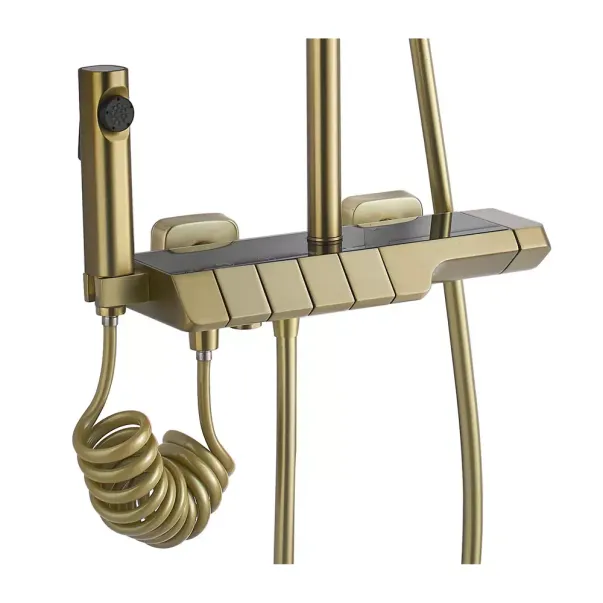 Coloana de dus cu termostat Rea Rob auriu periat plus dus igienic picture - 3