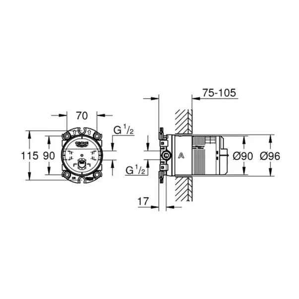 Corp incastrat Grohe RainShower universal picture - 8