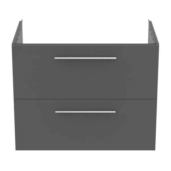 Dulap baza suspendat Ideal Standard i.life B gri quartz mat 2 sertare 80 cm picture - 6