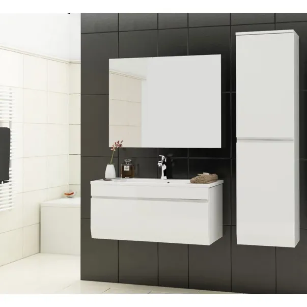 Dulap inalt suspendat cu usa softclose Oristo Horyzont mdf alb 150x40 cm picture - 2