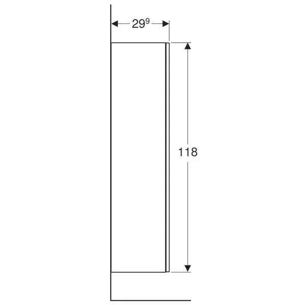Dulap inalt suspendat Geberit Smyle Square alb 1 usa 36 cm picture - 5