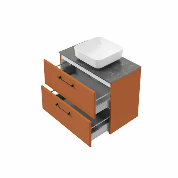 Dulap suspendat pentru lavoar maro mat Defra MO-RE 80 cm picture - 2