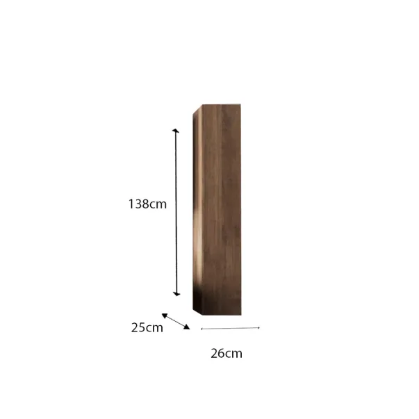 Dulap coloana mare suspendat LC Mobili Italia Hamburg 26x138 cm finisaj stejar inchis mercure picture - 4
