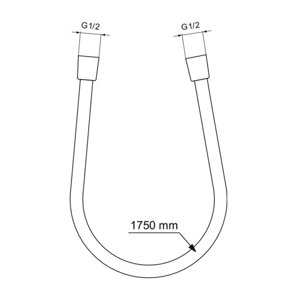 Furtun de dus Ideal Standard IdealFlex negru mat 175 cm picture - 3