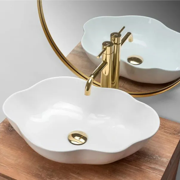 Lavoar alb pe blat Rea Pearl 51,5 cm picture - 2