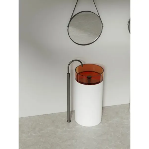 Lavoar freestanding din rasina transparenta Rune Mond sunset 40 cm picture - 2