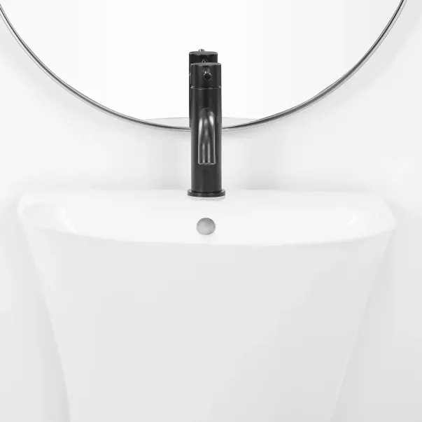 Lavoar freestanding Rea Rita Slim asimetric finisaj alb lucios 48 cm picture - 2