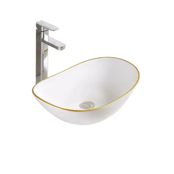 Lavoar pe blat alb/auriu Rune Sigyn 61.5 cm picture - 2