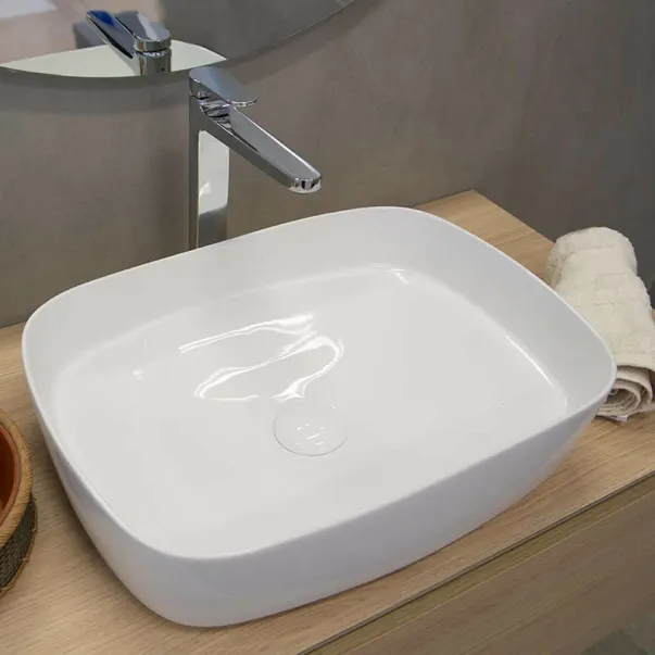 Lavoar pe blat alb Fluminia Pallas 50 cm picture - 2