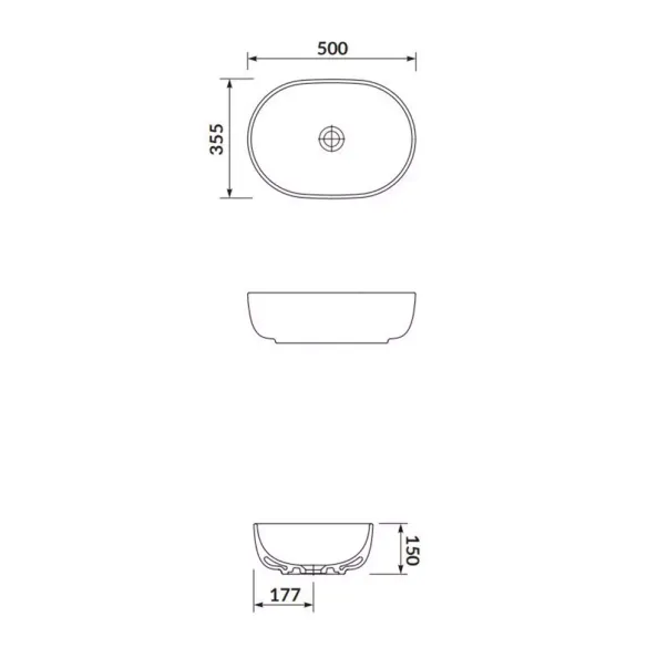 Lavoar pe blat Cersanit Moduo oval alb lucios 50 cm picture - 6