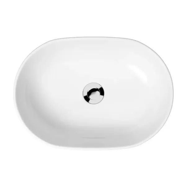 Lavoar pe blat Cersanit Moduo oval alb lucios 50 cm picture - 5