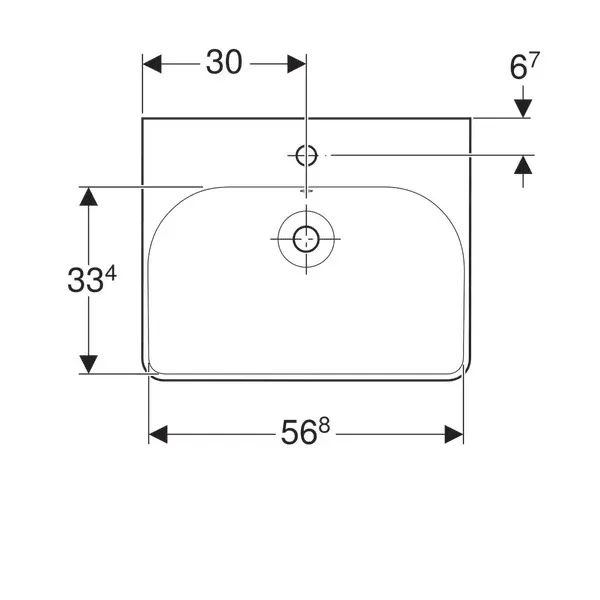 Lavoar pe mobilier Geberit Smyle Square 60 cm picture - 2