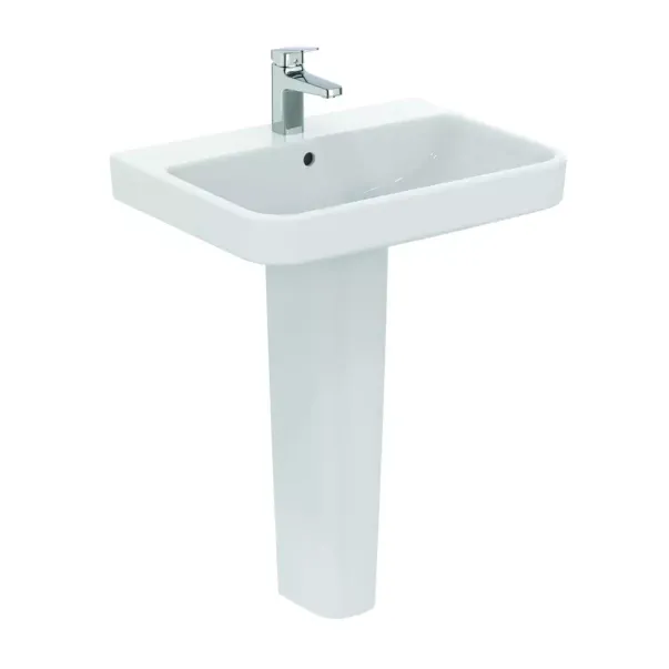 Lavoar suspendat Ideal Standard i.life B alb lucios SmartGuard 65 cm cu orificiu baterie si preaplin picture - 6