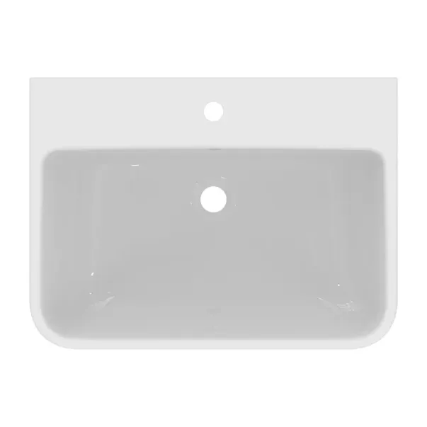 Lavoar suspendat Ideal Standard i.life B alb lucios SmartGuard 65 cm cu orificiu baterie si preaplin picture - 10