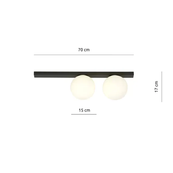 Lustra Emibig Fit 2 negru/alb picture - 5