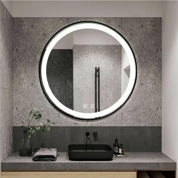 Oglinda cu iluminare Led Tutumi 70x70 cm MMJ negru picture - 4