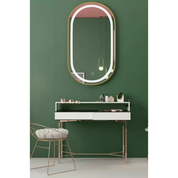 Oglinda cu iluminare Led Tutumi OLL 60x90 cm rose gold picture - 3