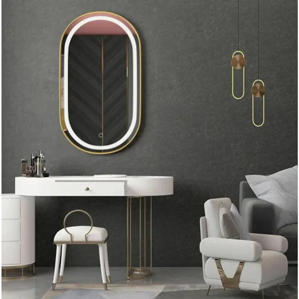 Oglinda cu iluminare Led Tutumi OLL 60x90 cm rose gold picture - 5