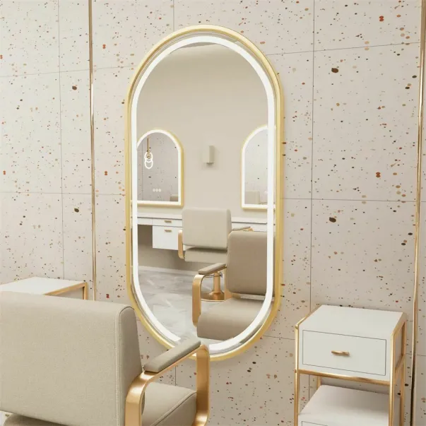Oglinda cu iluminare Led Tutumi OLL 60x90 cm rose gold picture - 7