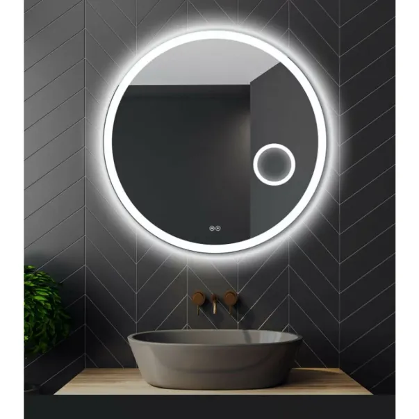 Oglinda cu iluminare LED Venti Radson 80 cm negru picture - 4