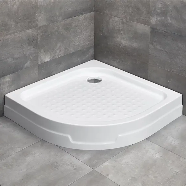 Pachet cabina de dus Alienta Black A 90x90 cm, cadita pentru dus Rodos A Compact alb si sifon cadita negru picture - 2