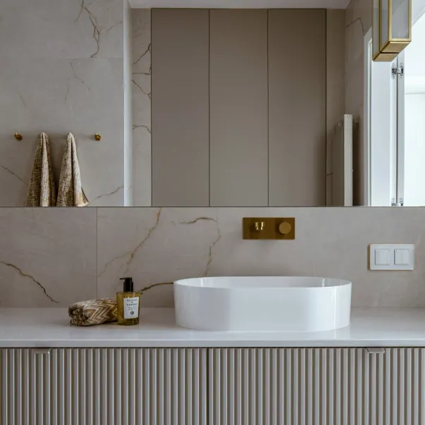 Pachet lavoar pe blat Omnires Ovo M+ alb 55 cm, baterie lavoar Grohe Eurosmart Cosmopolitan XL crom si ventil lavoar Click-Clack crom picture - 2